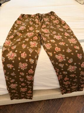 Tuckernuck Floral Brown and Olive Green Pants